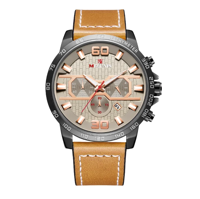 Новинка 2024 Модные мужские кварцевые часы для отдыха и бизнеса водонепроницаемые