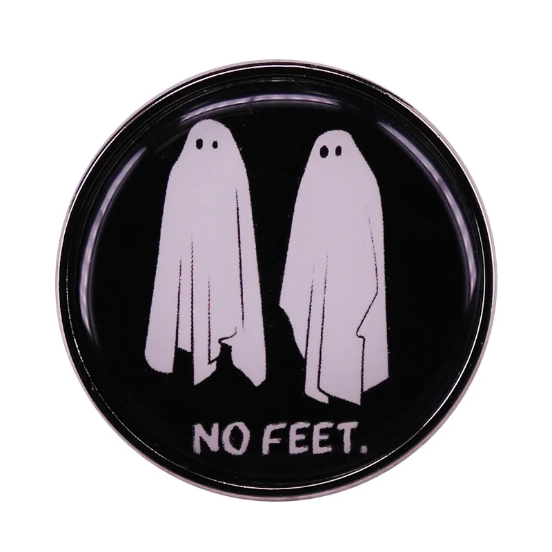 

XM-funny Archmage "no feet" white ghost pin personalized ghost photo badge personalized clothes, hats, bags and accessories