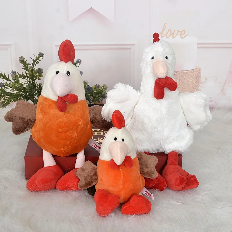 

50cm Rooster Stuffed Plush Animal Chicken Plush Toy Doll Kawaii Cock Plushie Toys Pillow Funny Christmas Gift Toy for Kids Girls