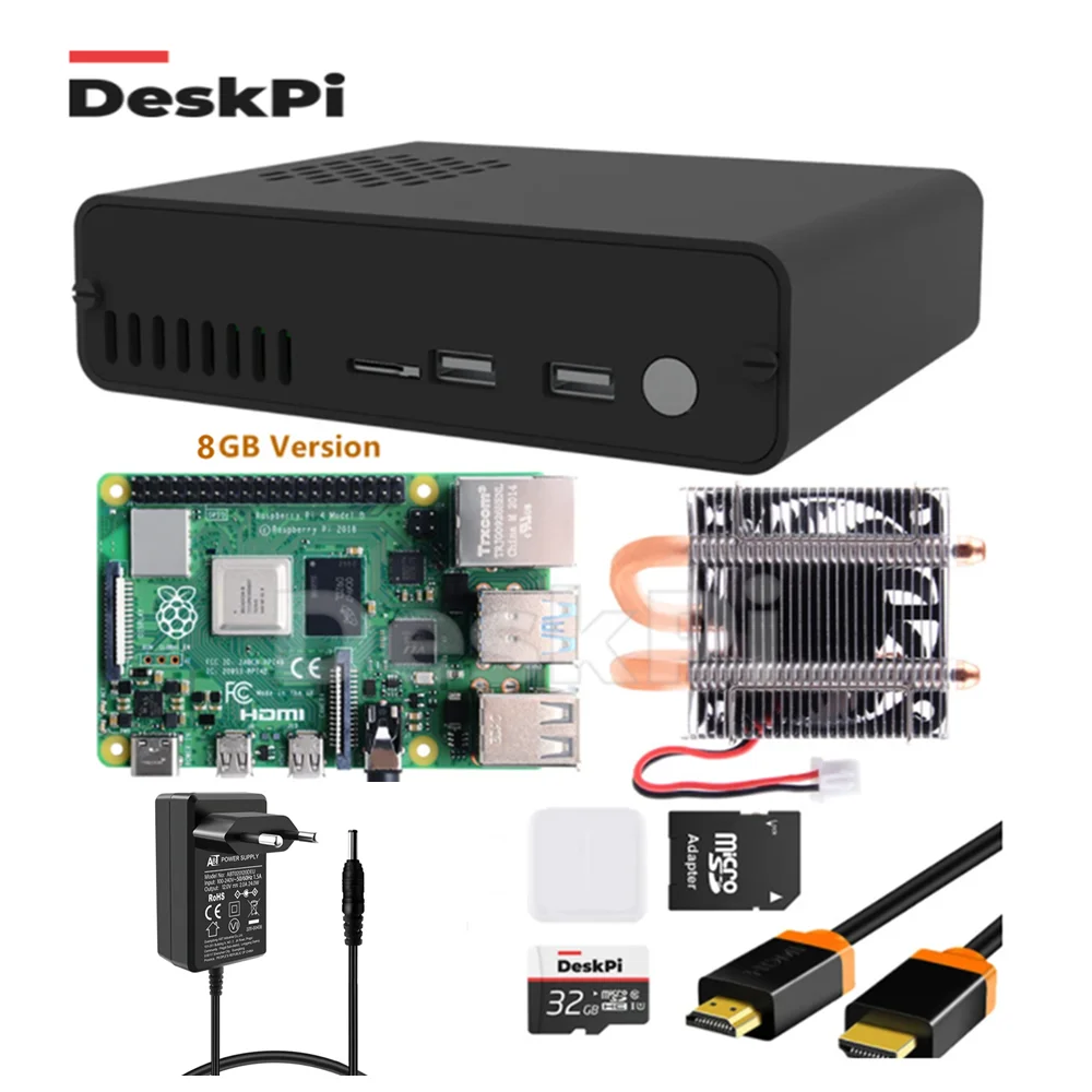 Настольная приставка DeskPi Pro с Raspberry Pi 4 ГБ/8 ГБ комплект Ultimate