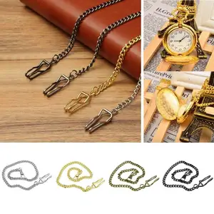 Vintage Pocket Watch Chain Unisex Alloy Twisted Loop Chain Necklace All Match Jewelry Gift Decor Lin in Pakistan