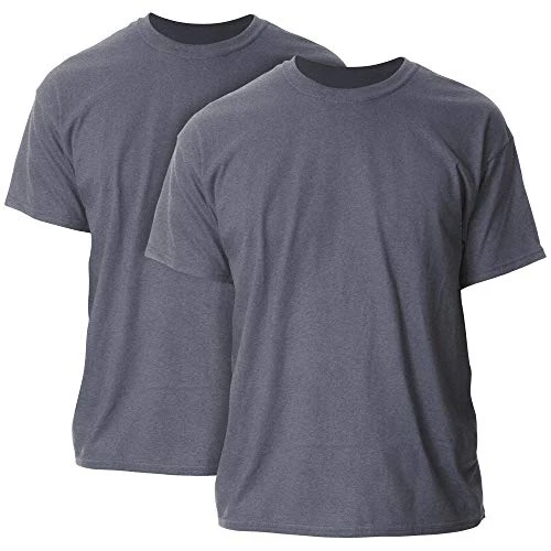 

2-pack of solid color O-neck men's tops with short sleeves