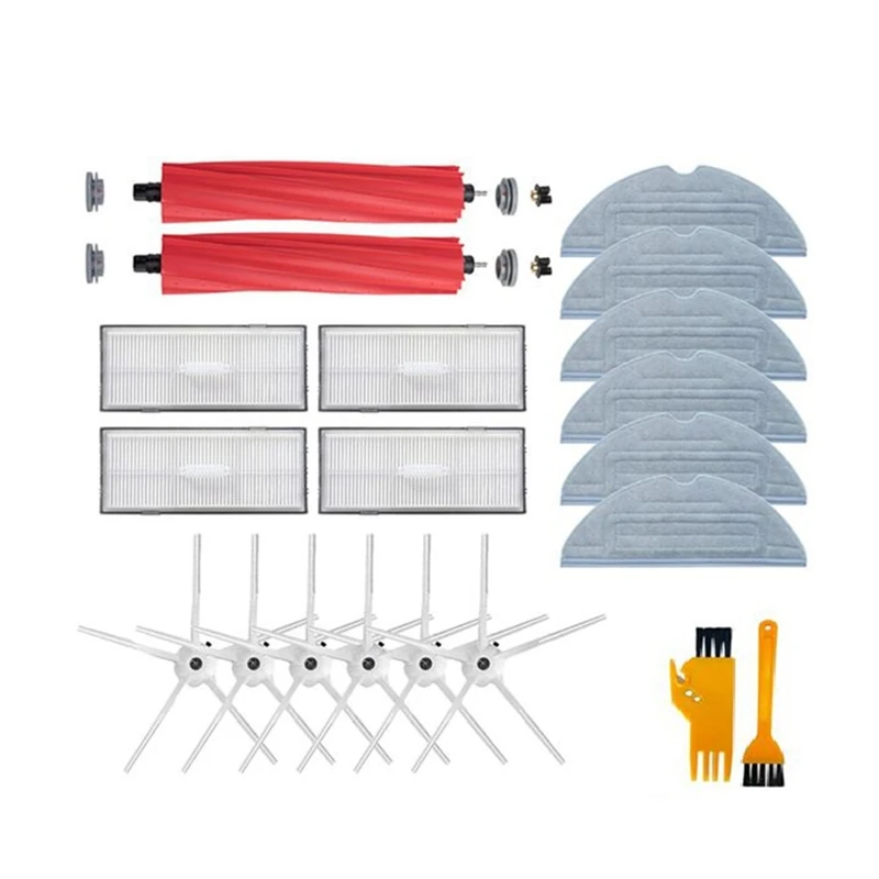 

For Roborock S7 T7S HEPA Accessory of Filter Detachable Rubber Main Brush Side Brush Vacuum Cleaner Part