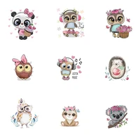 owl kaola patches iron on transfer for clothes thermal stickers diy washable t shirts patch thermo stickers applique