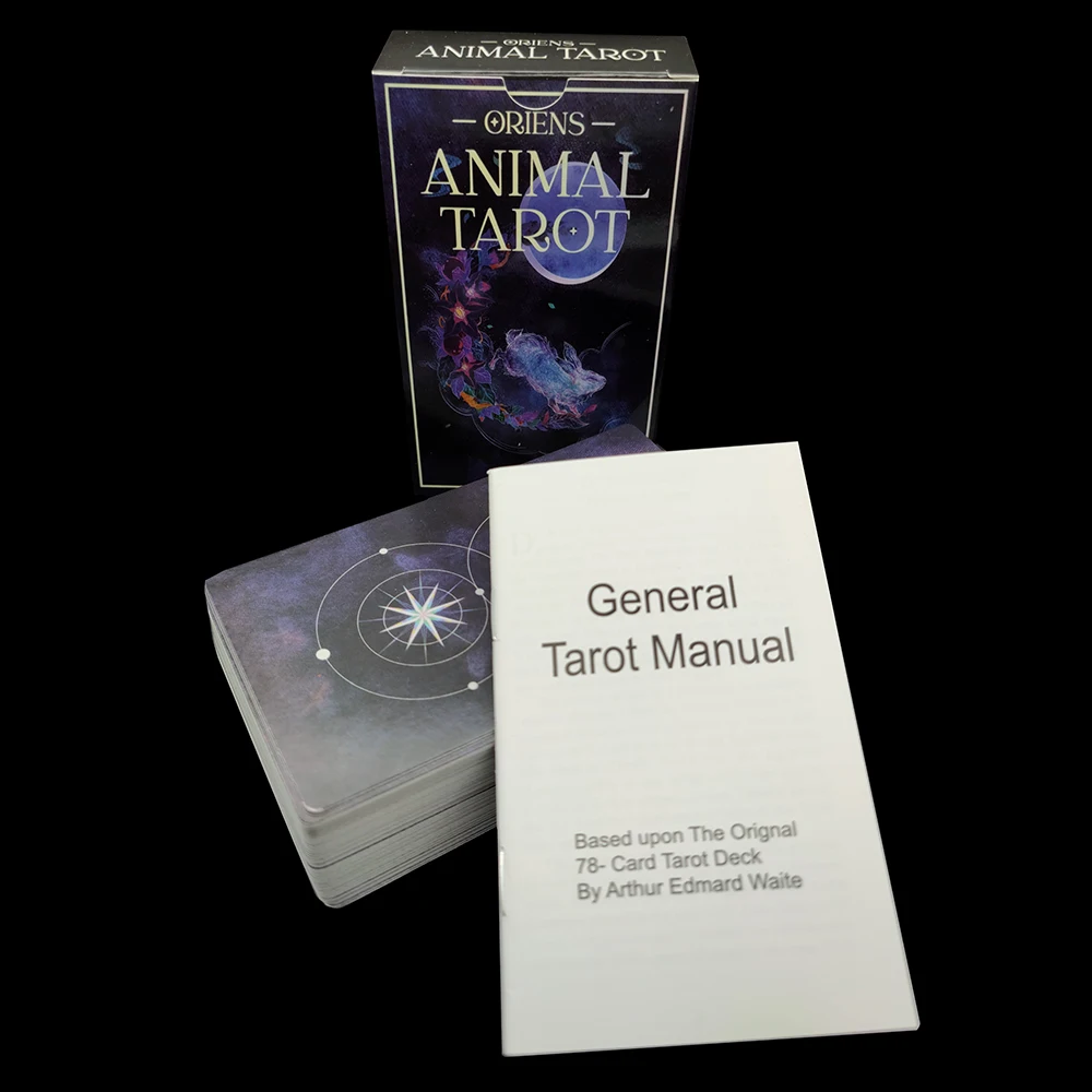 

The 12CMX7CM Orien's Animal Divination Tarot Cards with Guide Book English Deck Board Game