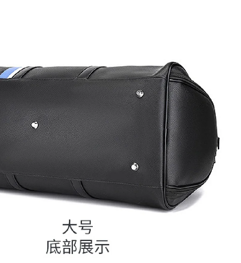 Large Capacity PU Leather Plaid Design Travel Duffle For Men and Women High Quality Weekend Travel Bag Business Luggage Handbag