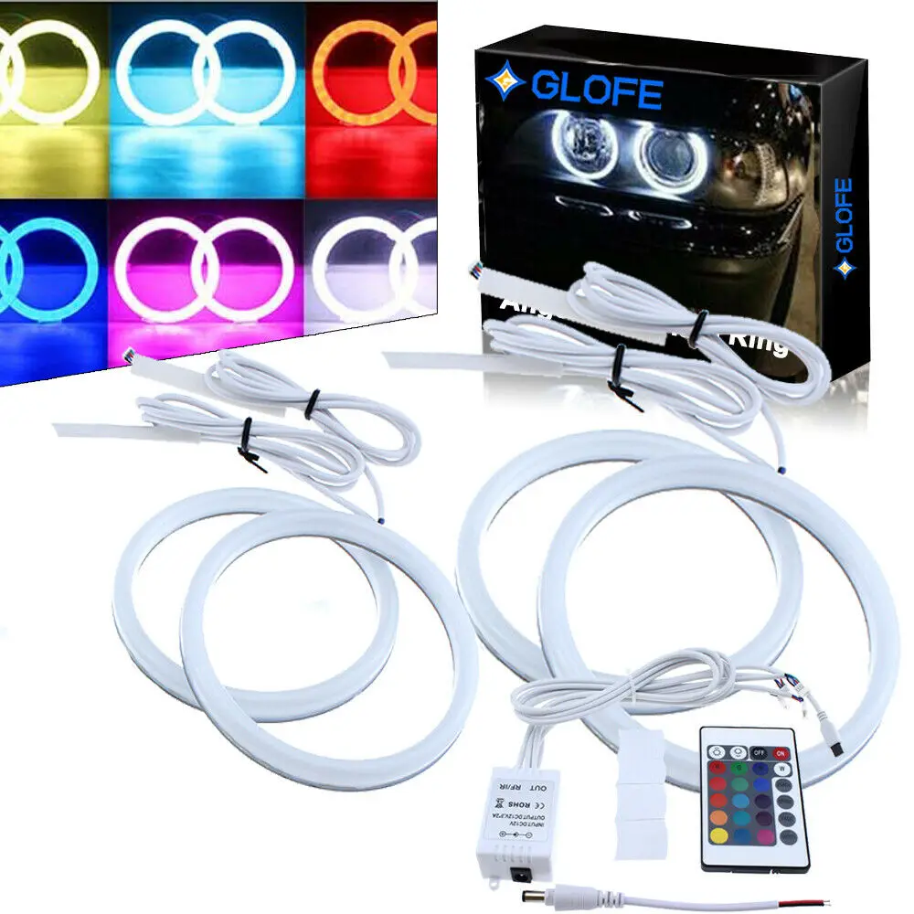 

4X Cotton For Bmw 3 Series E90 05-08 Ultra Bright White Led Angel Eyes Halo Ring