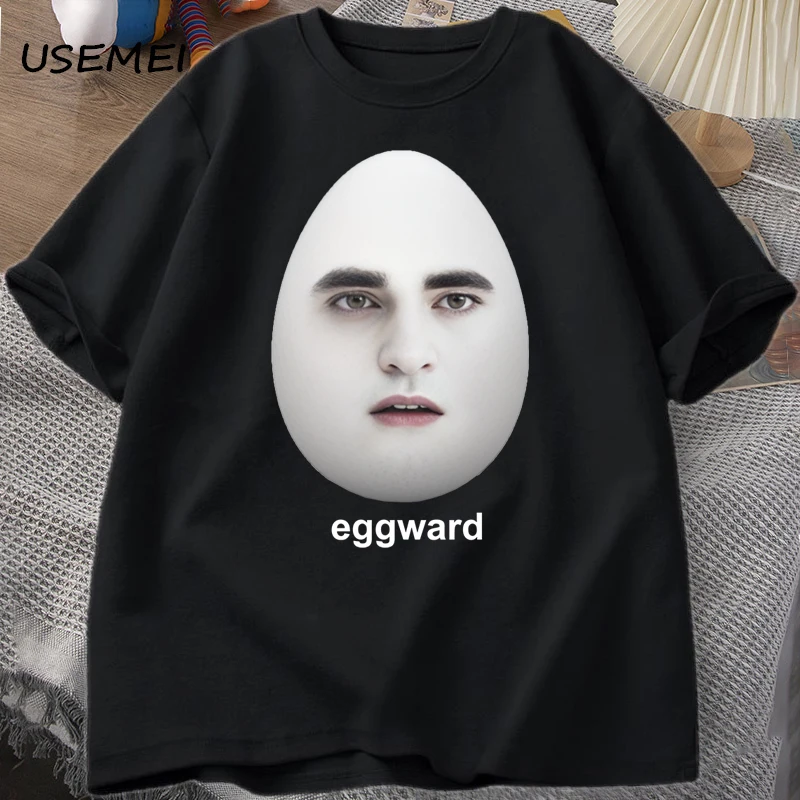 Twilight Eggward Meme T-Shirts men Edward Cullen Parody Humor graphic T shirt Casual Cotton Short Sleeve printed Tshirt Tops