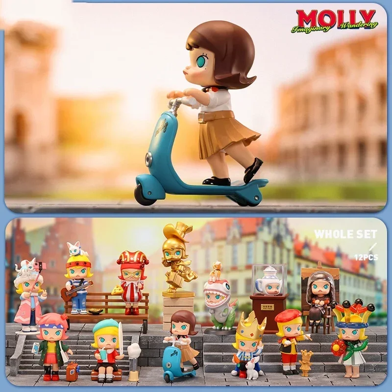 Фото POP MART MOLLY Imaginary Wandering Series: Коллекционные фигурки-сюрпризы (Blind Box) — Милая фигурка-модель, подарок на день рождения №1
