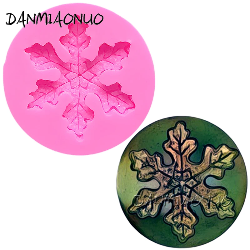 

DANMIAONUO A1384048 Leaf Snowflake Jelly Pudding Mini Cupcake Silicone Mold Chocolate Bar Foremki Silikonowe Do Pieczenia