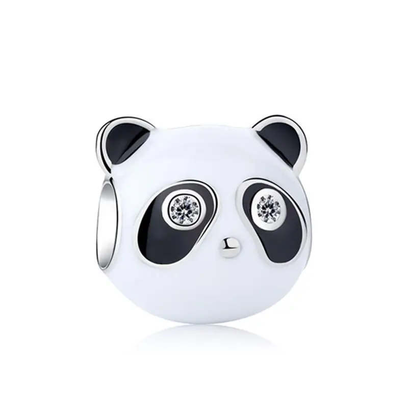 

1Pcs New Cute Alloy Panda Pendant DIY Suitable for Original Pandora Charm Bracelet Ladies Jewelry Making