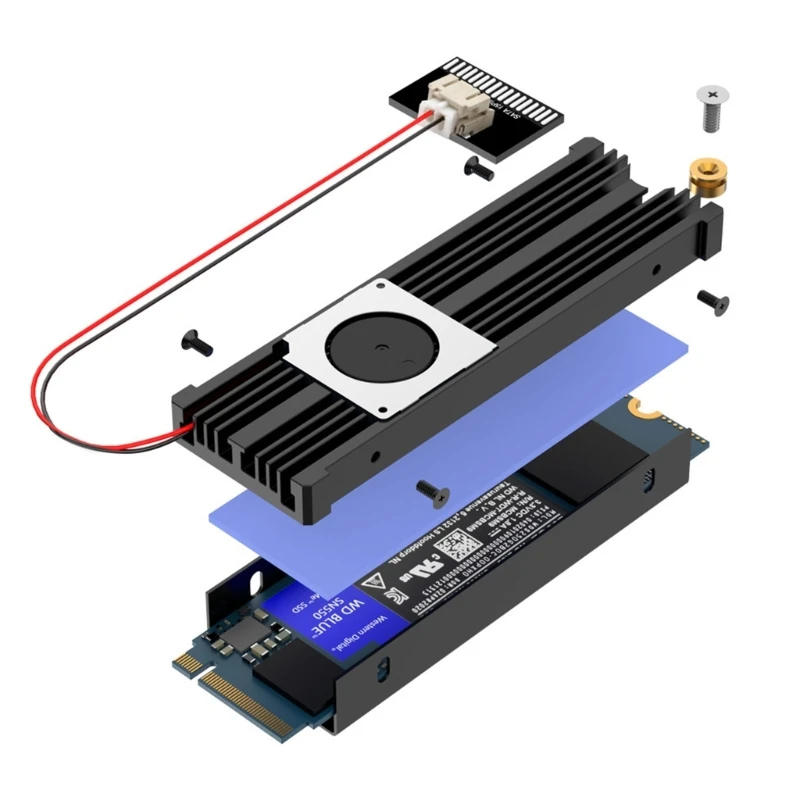 

Радиатор NVME PCIE SATA для жесткого диска M2 2280 SSD, алюминиевый Охлаждающий радиатор, радиатор, охлаждающая термопанель