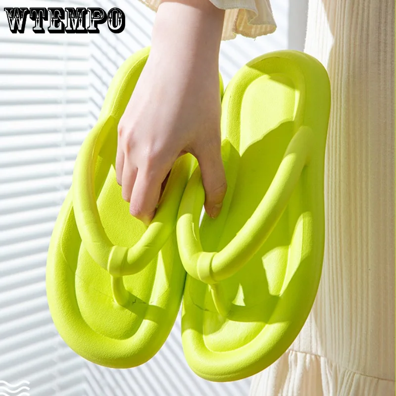 WTEMPO Summer Flip Flops Women Vacation Outing Casual Clip Toe Slide Slippers Fashion Korean Anti-slip Flat Sandals Dropshipping