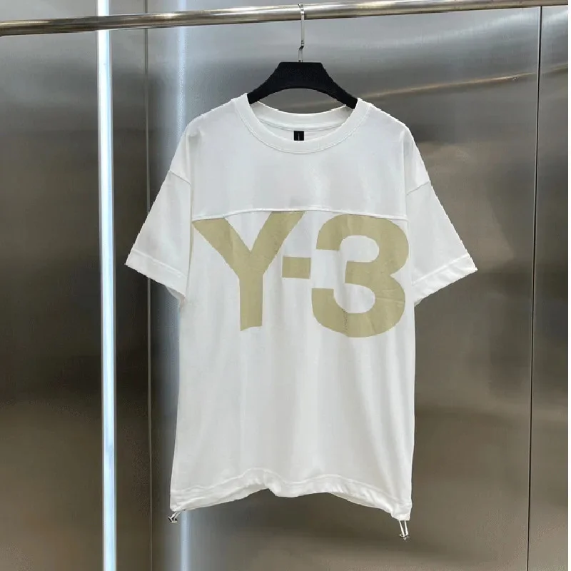 

Y-3 Yohji Yamamoto Casual T-shirt 23SS Summer New Y3 Letter Printing Round Neck Simple Cotton Short Sleeve Top For Men And Women