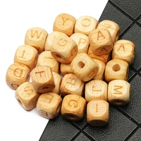 1012mm natural beech wood letter beads 26alphabet loose beads for diy jewelry making crafts necklace bracelet charm accessories