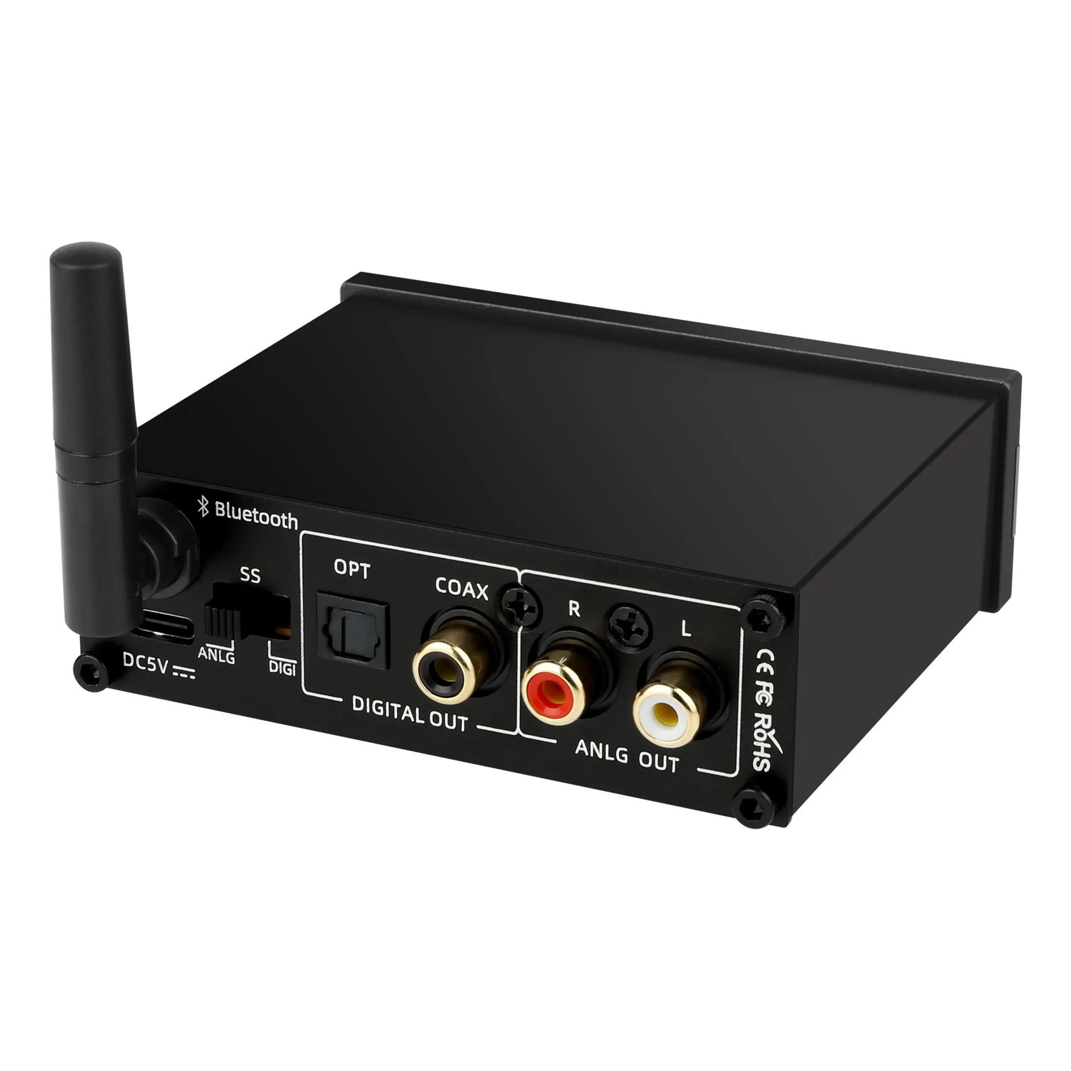 Фото Аудиоприемник BOALECO B1 HiFi Bluetooth с передачей звука Hi-Res без потерь, aptX HD, выходы RCA/оптический/коаксиальный для усилителя и колонок №5