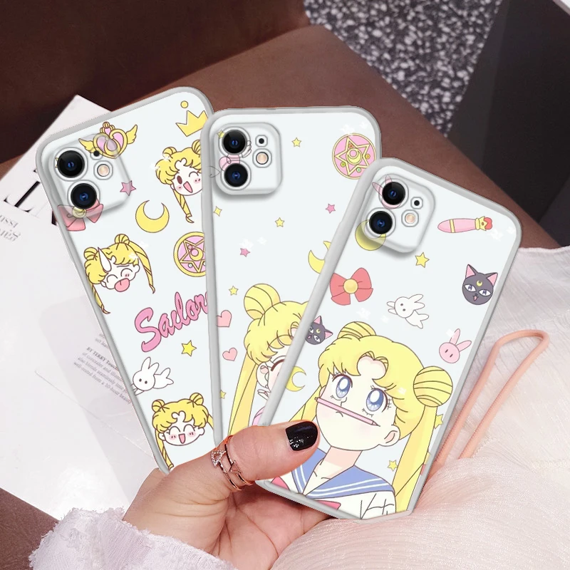 Мягкий чехол LK48 Сейлор Мун для Samsung A7 A70 A71 A72 A8 A9 J2 J4 Plus J5 J6 Prime J7 J9 M30S M31 M51 M23 A04 A14 A23 A34