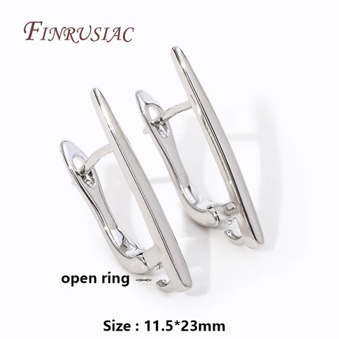 Сережки-крючки золотые позолоченные FINRUSIAC 4 пары