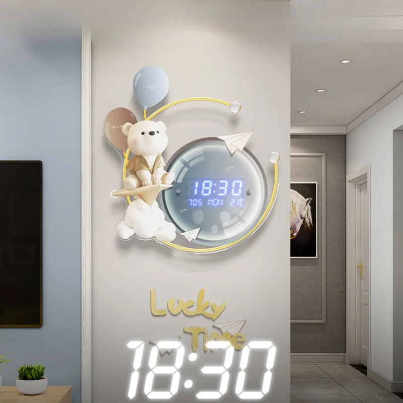 

3d Acrylic Mirror Wall Sticker Clock Mute Smart Calendar Digital Wall Clock Large Display Led Clocks Home Living Room Decoration