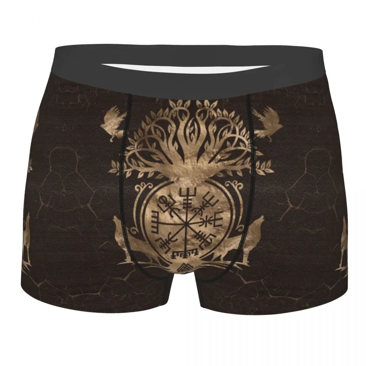 

Men Boxer Briefs Shorts Panties Vegvisir Viking Underwear Viking Norse Runes Vikings Triquetra Tribal Valknut Underpants