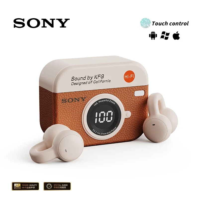 Фото Оригинальные беспроводные наушники Sony Q87, наушники в стиле ретро Bluetooth, спортивные музыкальные наушники OWS, наушники с зажимом для ушей и микрофонной гарнитурой №3