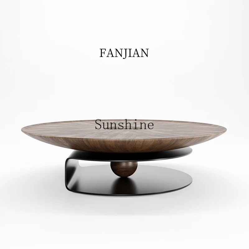 Итальянский простой круглый журнальный столик комбинация гостиной маленькой