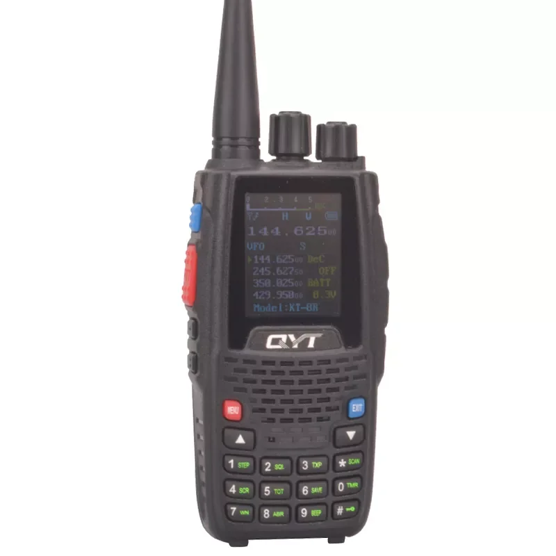 KT-8R Quad Band walkie takie Scrambler VHF:136-174MHz,220-260MHz UHF:400-480MHz,350-390MHz  FM Color screen two way radio