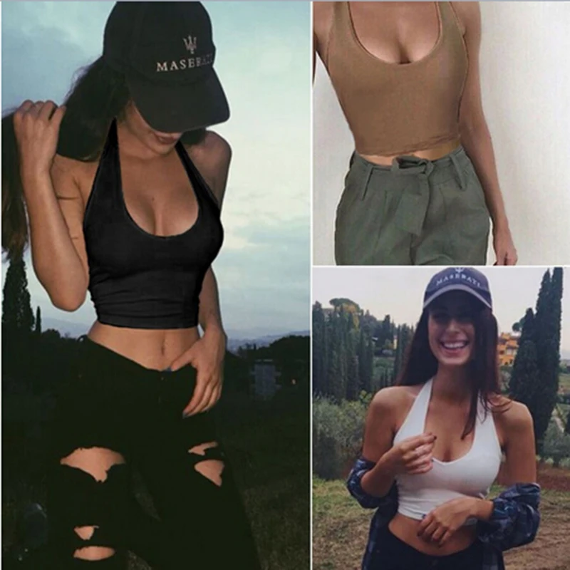 

New Womens Sexy Casual Slim Sleeveless Tank Tops Vest Solid Crop Top For Ladies Fitness Vest Women Clothing Tops bottoming camis