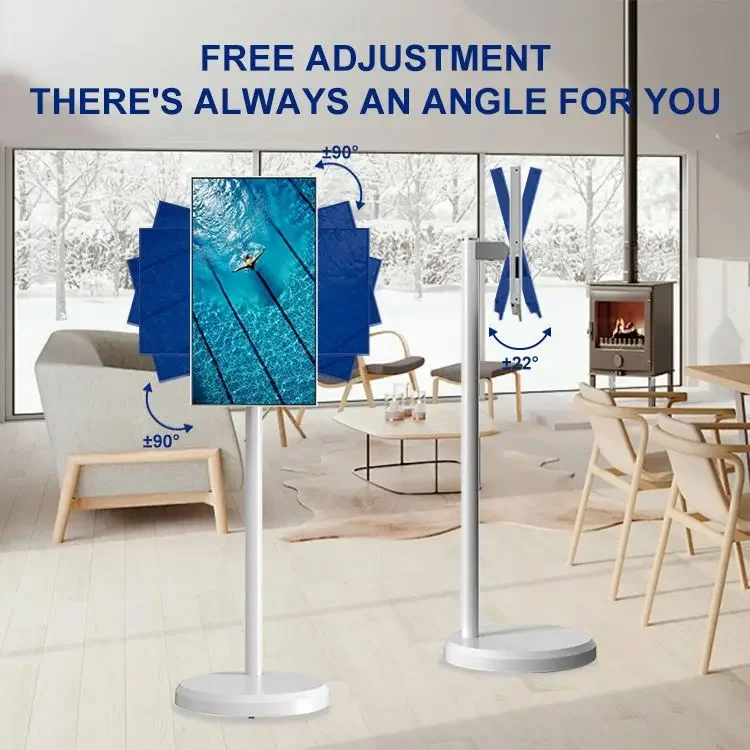 Емкостный сенсорный беспроводной Wi-Fi роллейбл Jcpc Bestietv Free Touch Screen Stand Tv Follow By Me Smart 43