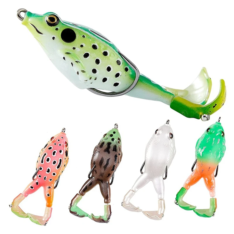 

Frog Lures Kit With Propeller Footboards, Lures For Bass Fishing Set With Lifelike Apperance