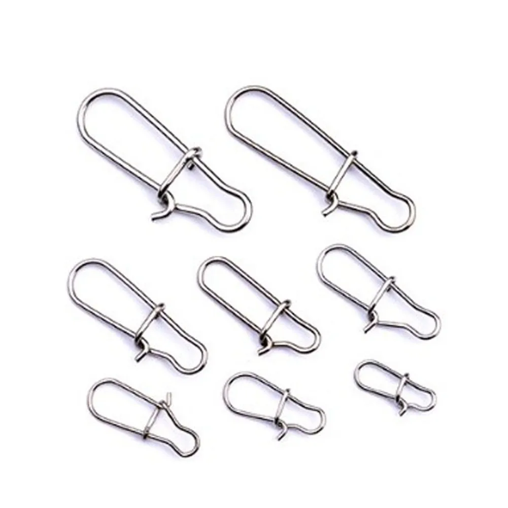 

Durable Hot Sale Newset Pratical Lock Snap Connectors Stainless Steel Clip Fast Fishing Hook Professional Rings