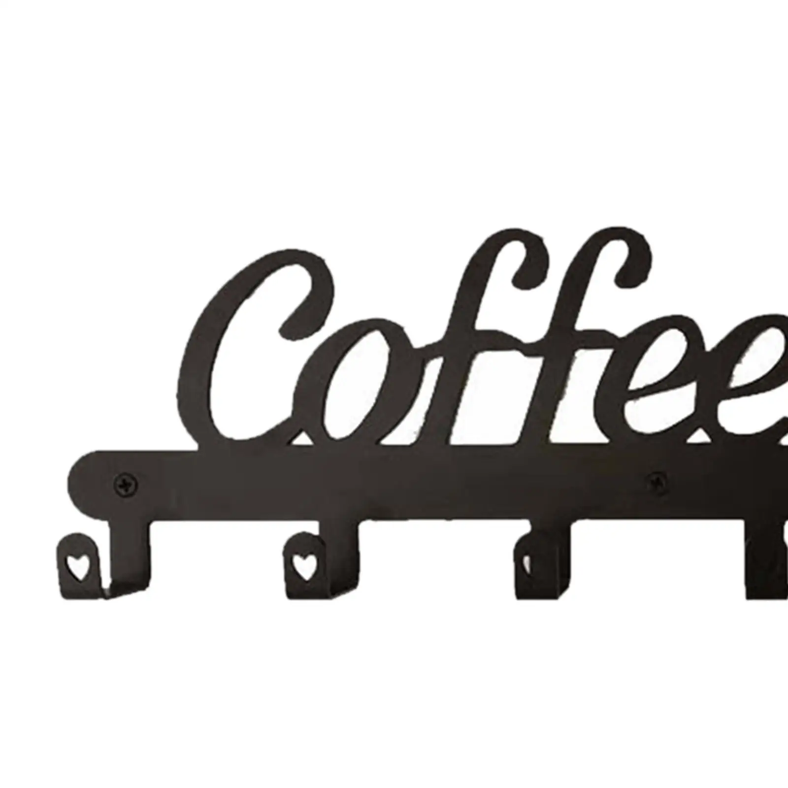 

Wall Mounted Coffee Mug Holder Multifunction Tea Cups Rack for Restaurant