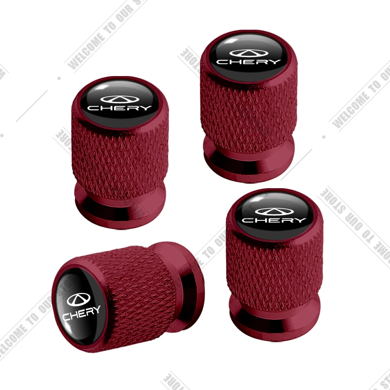 

Автомобильный алюминиевый чехол с ЧПУ для Chery Auto Jaecoo Omoda Arrizo Jetour Tiggo 3 5 7 8 Pro, эмблема, 4 шт., крышки штока воздушного порта для шин