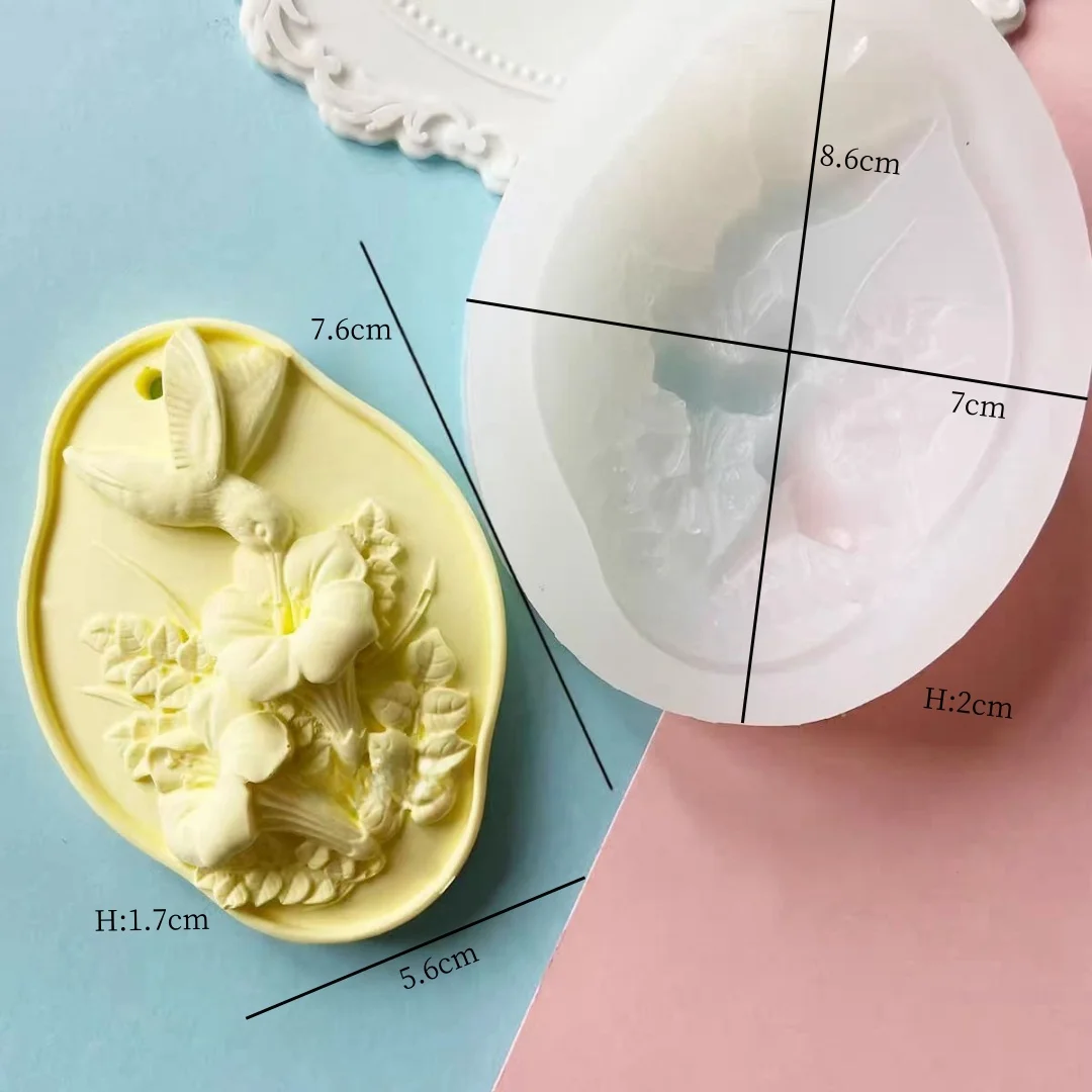 

Силиконовая форма для аромасаше "Цветок Птица"