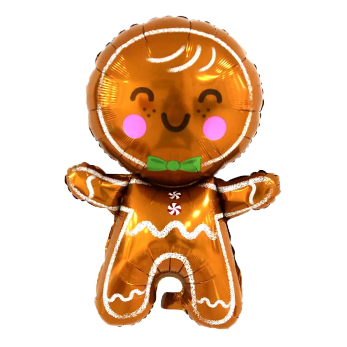 2 шт. новогодние фольгированные шары с имбирным человеком