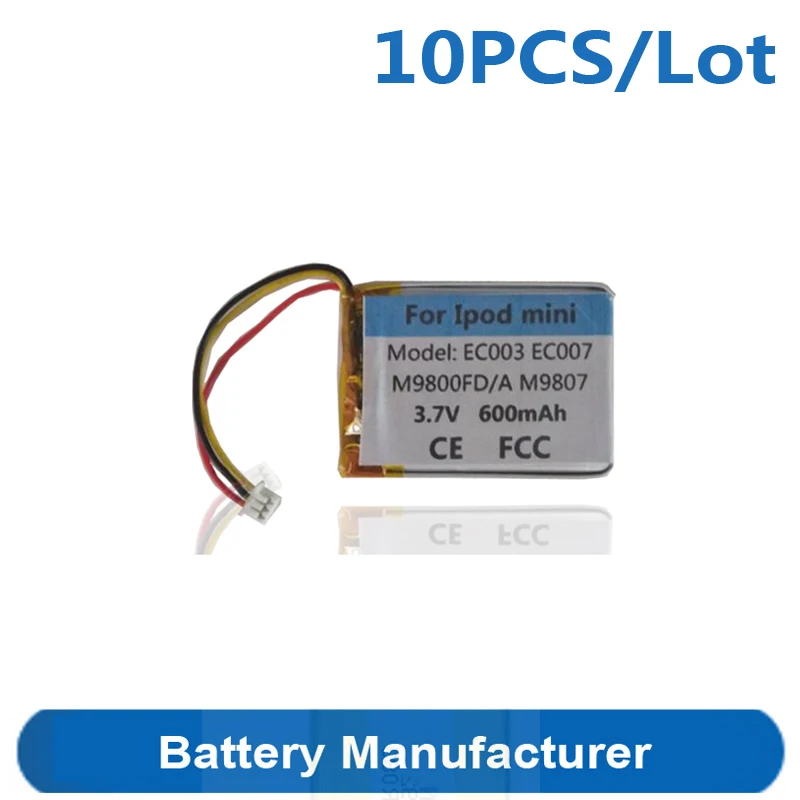 

10 шт./лот оригинальный заменяет 616-0548 Втч Аккумулятор для Ipod Shuffle 4 5 6 для Apple MP3 MP4 ремонт Аккумулятор AKKU