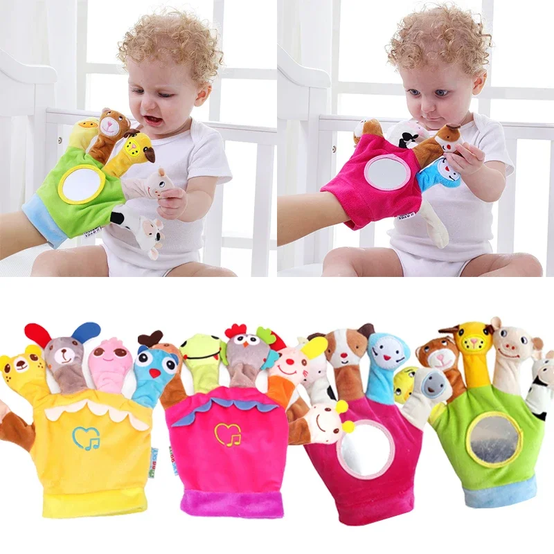 

Baby Toys 0-36 Months Toddler Soft Plush Toy Animal Hand Puppets Educational Boy Toys For Infants Developmental Baby Rattles