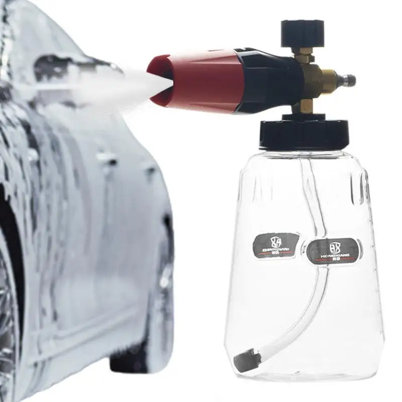 

Foam Cannon Sprayer 1000ml Foam Spray Pot Manual 1/4 Interface Foam Cannon Transparent Car Wash Accessories Kit UniversalSpray