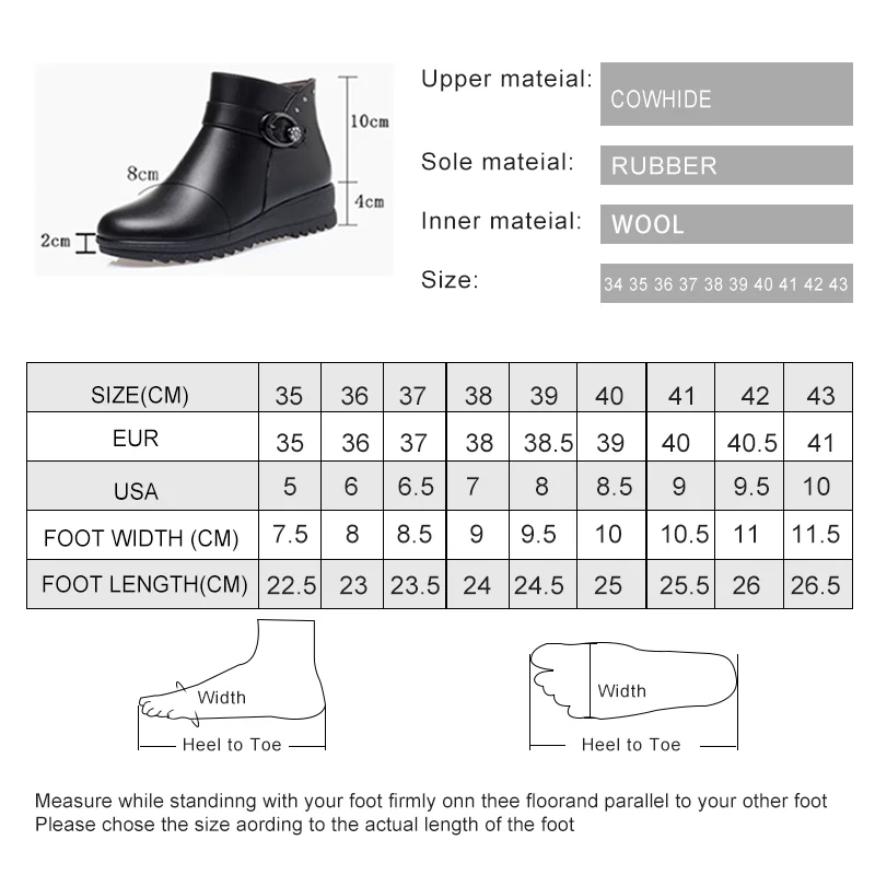 AIYUQI Women's Snow Boots Wool Warm 2023 New Flat Women Winter Boots Large Size 41 42 43 Mother Ankle Boots