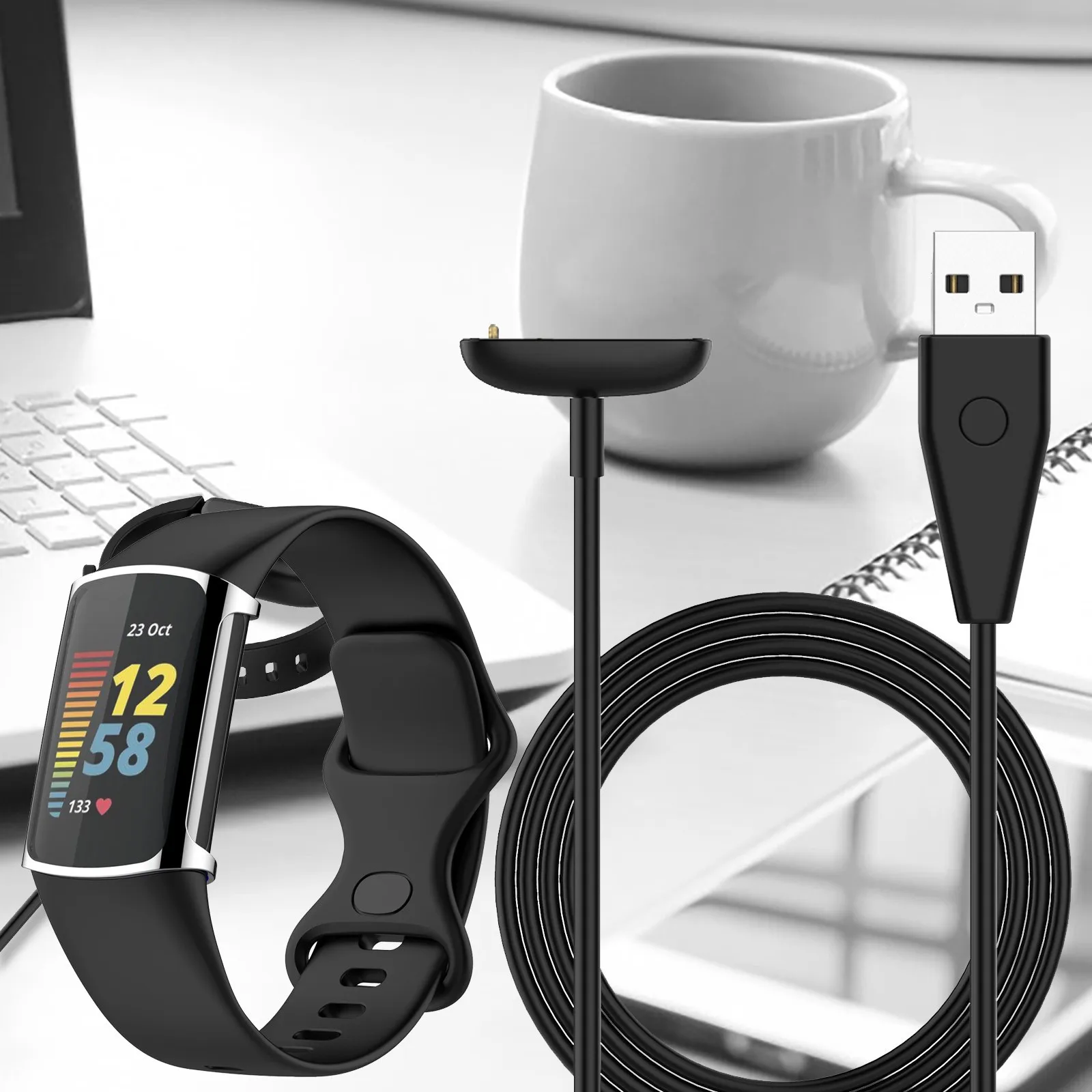 

USB Charger for Fitbit Luxe Charging Cable for Fitbit Charge 5 Magnetic Bracelet Charger Special Edition Smart Watch 50 100cm