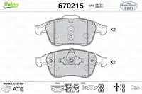 

670215 Дисковая тормозная колодка для