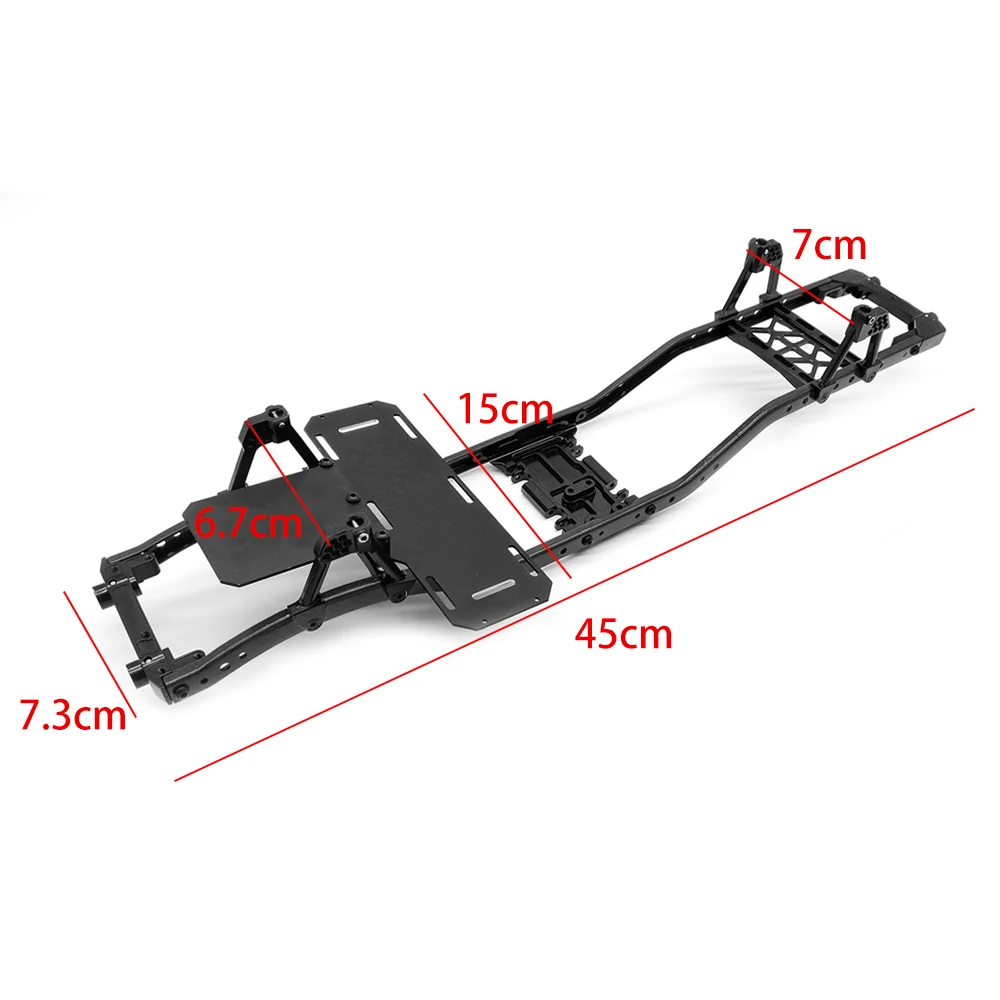 1Set 313 Wheelbase Frame with Battery Panel Box For 1/10 RC Crawler Car 90046 90047 Axial SCX10 II enlarge