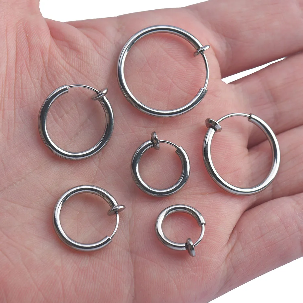 Искусственное кольцо для носа из нержавеющей стали зажим ювелирные изделия