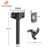 Строгальная фреза для древесины с 3 канавками, 35/60 мм, диаметр резки 8/12 мм#4