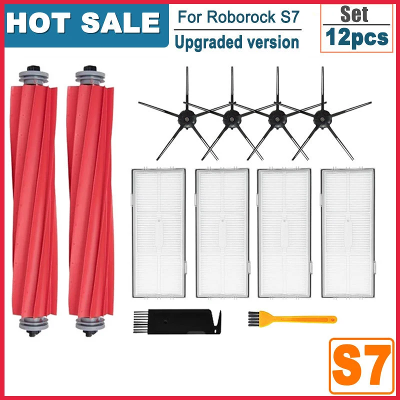 

For Roborock S7 Accessories S7 MaxV Ultra,T7S Plus,S70,S75 Vacuum Cleaner Xiaomi Filter Mop Cloth Main Side Brush Spare Parts