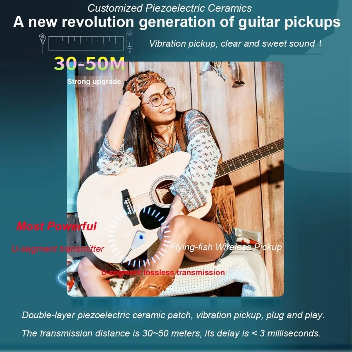 Беспроводная гитарная система Flying FishWireless универсальная Классическая гитара