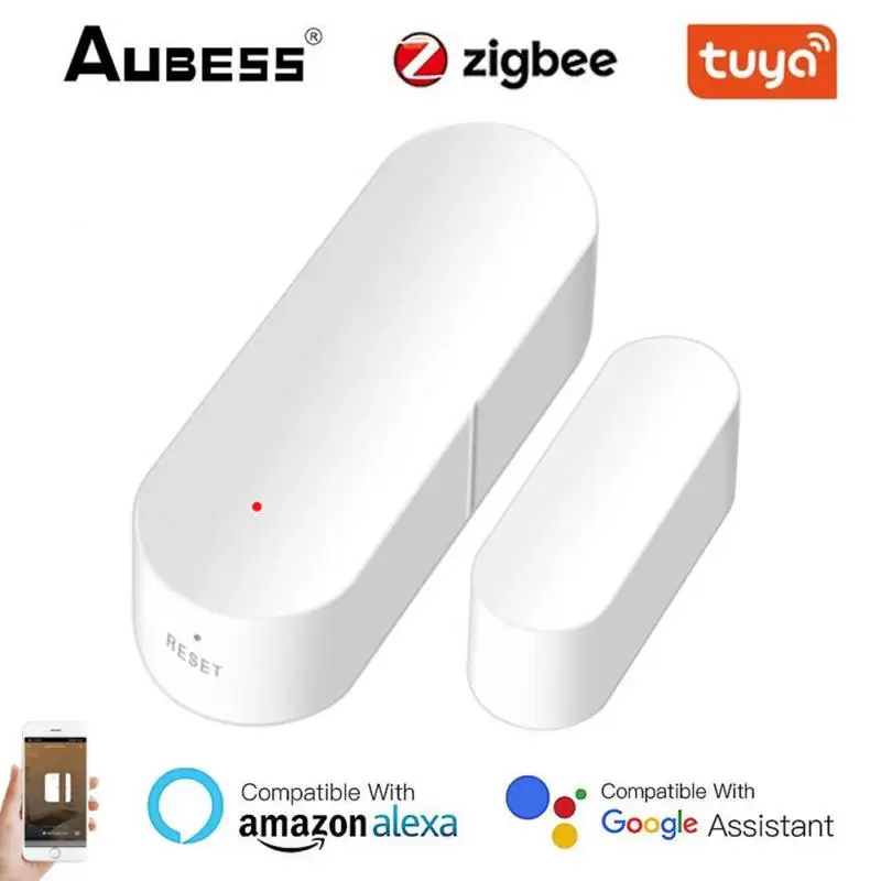 

Tuya Zigbee WiFi Door Sensor, Smart Door Open/Closed Detectors, Smart Life APP Wifi Window Sensor Work With Alexa,Google Home