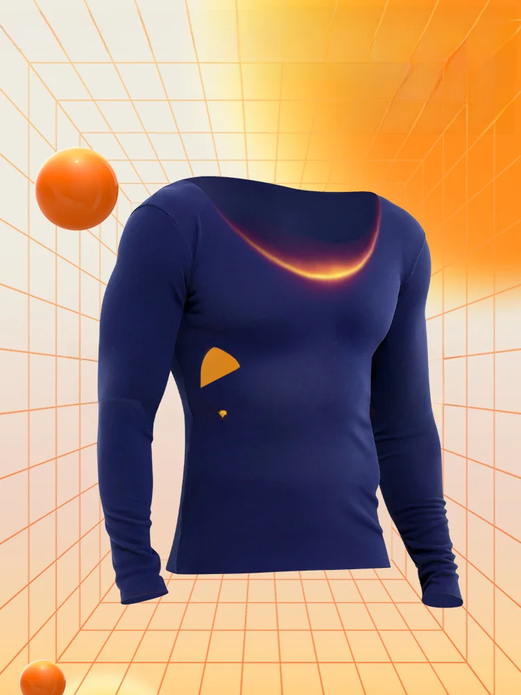 Мужской утепленный HEATTECH на флисовой подкладке осенне-зимний цельный теплый топ