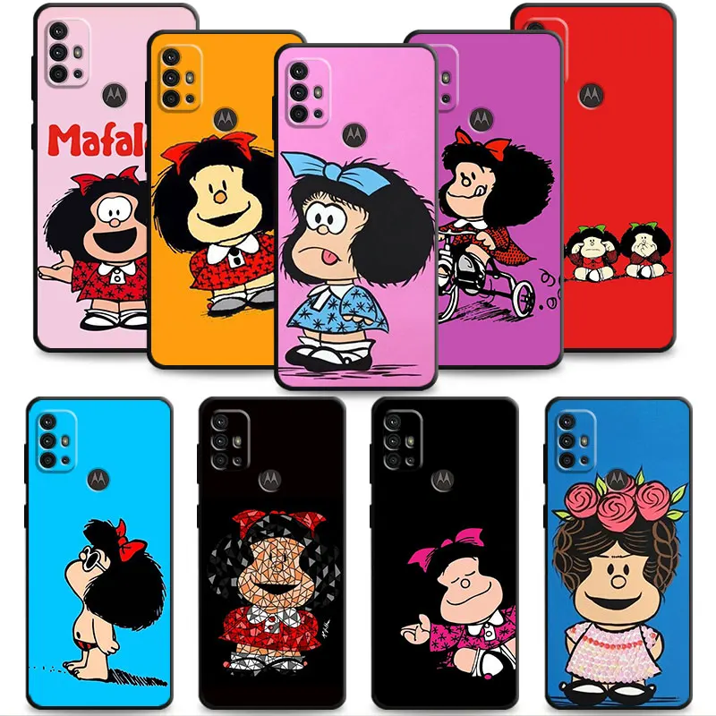 

Phone Coque Yinuoda Mafalda For Motorola G60 G22 Edge 20 Lite G9 Play One Fusion G30 G200 5G G60s G9 Plus G31 G9 power G52 G8