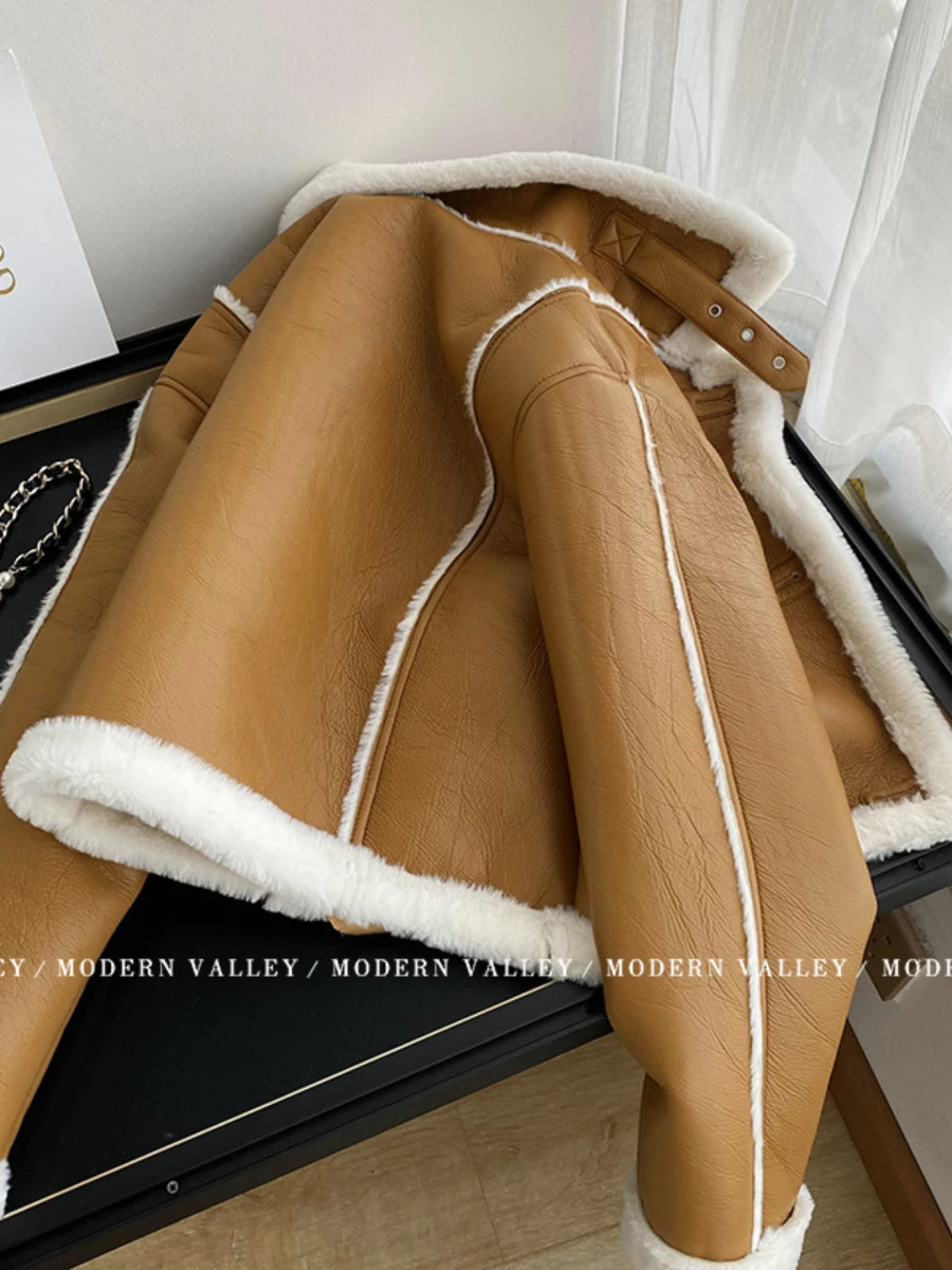 Модная мотоциклетная куртка с меховой прошивкой новинка осень-зима 2022 уличное